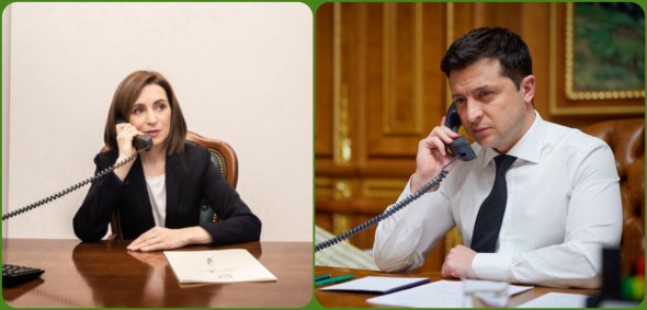 Racheta rusească căzută la Naslavcea - unul din subiectele discutate de Maia Sandu cu Volodimir Zelenski